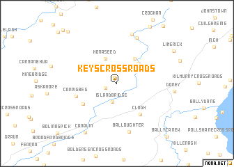 map of Keys Cross Roads