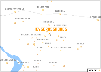 map of Keys Crossroads