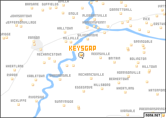 map of Keys Gap