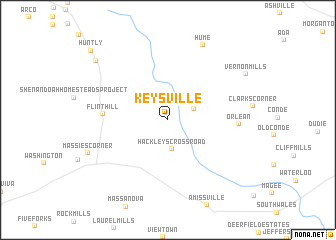 map of Keysville
