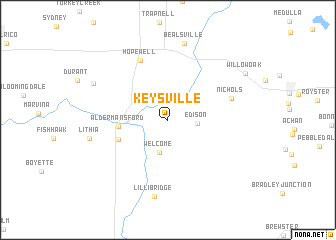 map of Keysville