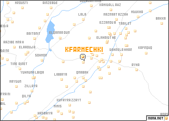 map of Kfarmechkî