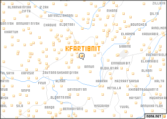 map of Kfar Tibnît