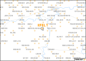 map of Kfely