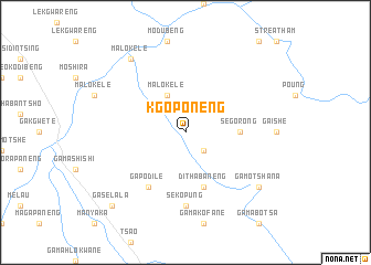 map of Kgoponeng