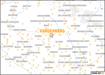 map of Khādemābād