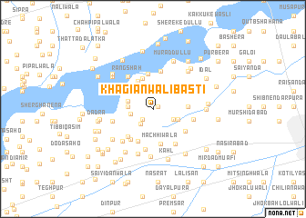 map of Khāgiānwāli Basti