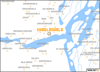 map of Khāglānwāla