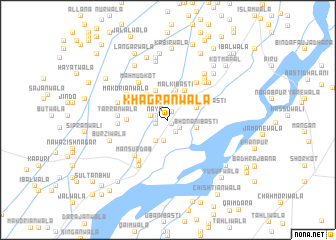 map of Khagrānwāla