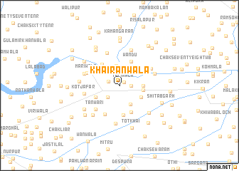 map of Khairānwāla