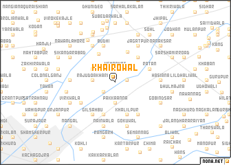 map of Khāirowāl