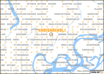 map of Khaishākhāli