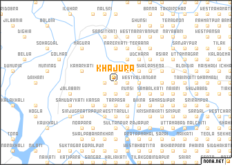 map of Khājura