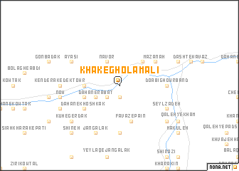 map of Khāk-e Gholām ‘Alī