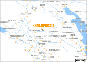 map of Khalaf-e ‘Azīz