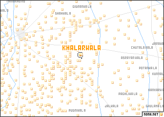 map of Khalārwāla