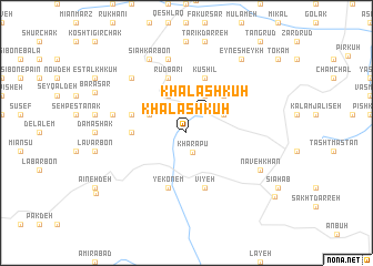 map of Khalash Kūh