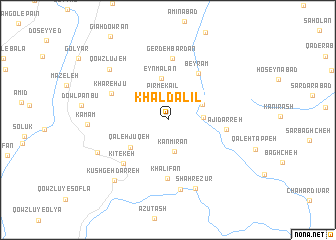 map of Khāl Dalīl