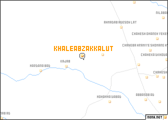 map of Khal-e Abzak Kalūt