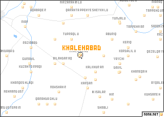 map of Khālehābād