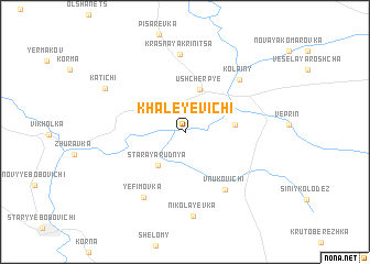 map of Khaleyevichi