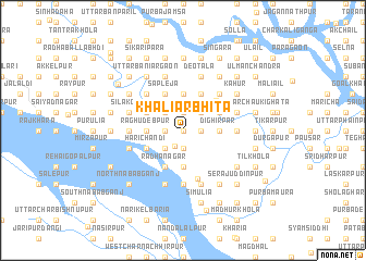 map of Khāliārbhita