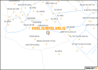 map of Khālid Ibn al Walīd