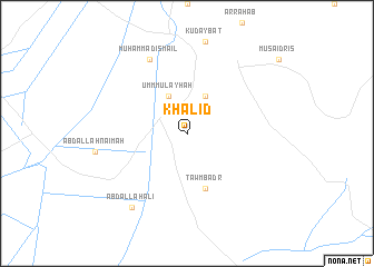 map of Khālid