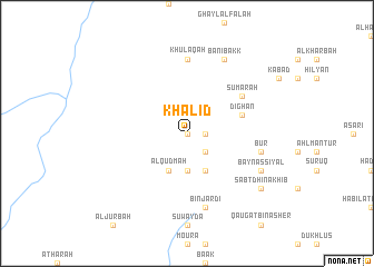 map of Khālid