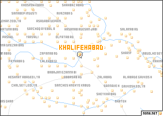 map of Khalīfehābād