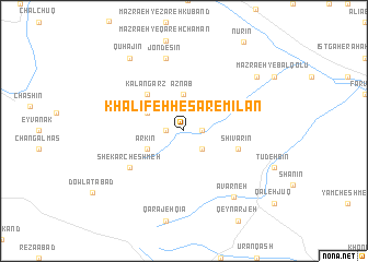 map of Khalīfeh Ḩeşār-e Mīlān