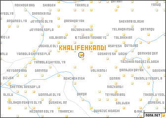 map of Khalīfeh Kandī