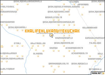 map of Khalīfehlū Kandī-ye Kūchak