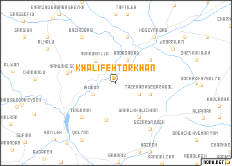 map of Khalīfeh Torkhān