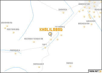 map of Khalīlābād