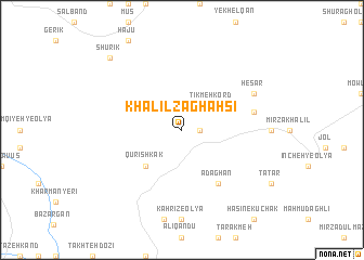 map of Khalīl Zāghahsī