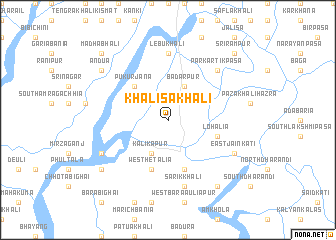 map of Khalisākhāli