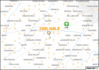 map of Khaliwāla