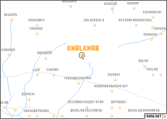 map of Khalkhāb
