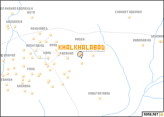 map of Khalkhālābād