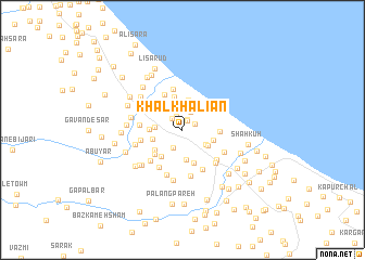 map of Khalkhālīān