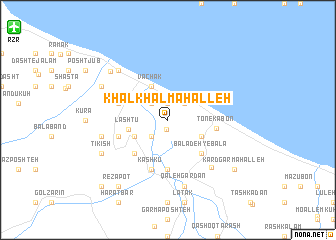 map of Khalkhāl Maḩalleh