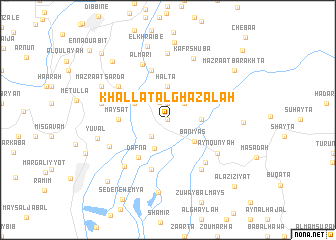 map of Khallat al Ghazālah