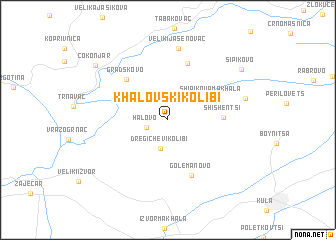 map of Khalovski Kolibi