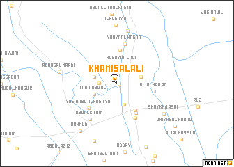 map of Khamis al ‘Alī