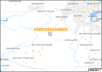 map of Khamīs ash Shāhīn