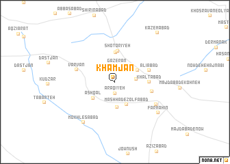 map of Khamjān