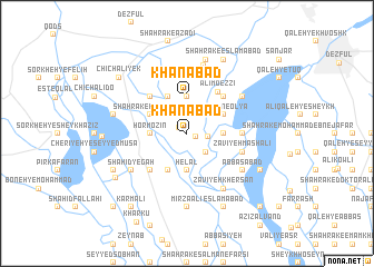 map of Khānābād