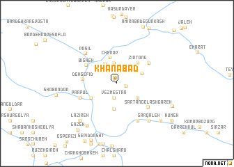 map of Khānābād