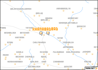 map of Khānābād